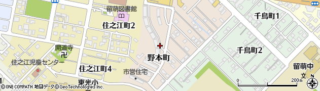 北海道留萌市野本町周辺の地図