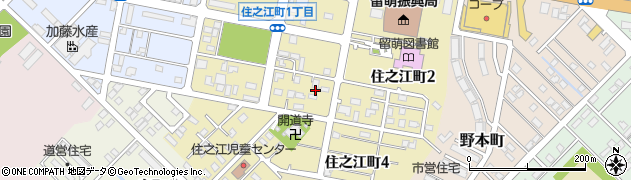 北海道留萌市住之江町周辺の地図