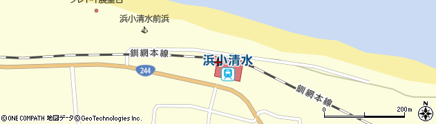 浜小清水駅周辺の地図