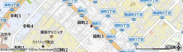 北海道留萌市錦町周辺の地図