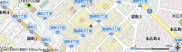 北海道留萌市開運町周辺の地図