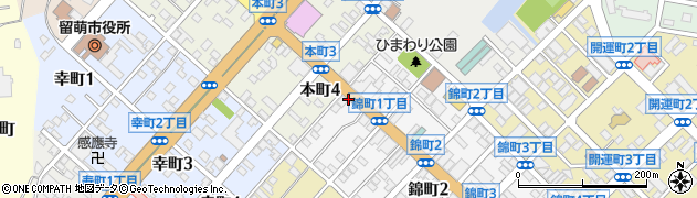 留萌信金中央支店前周辺の地図