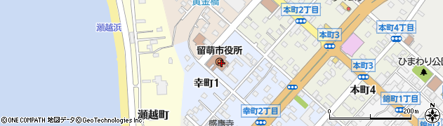 留萌市役所食堂周辺の地図