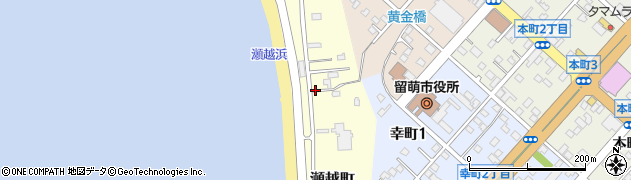 北海道留萌市瀬越町周辺の地図