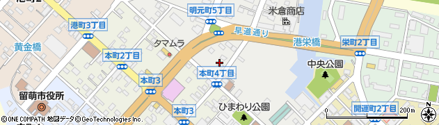 沿岸バス株式会社　留萌営業所整備工場周辺の地図