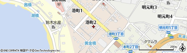 北海道留萌市港町周辺の地図