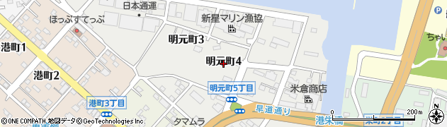 北海道留萌市明元町周辺の地図