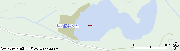沖内防災ダム周辺の地図