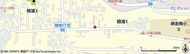 北海道網走市鱒浦周辺の地図
