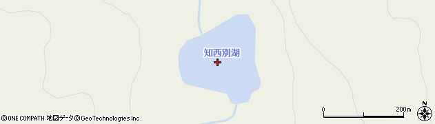知西別湖周辺の地図