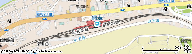 網走駅周辺の地図