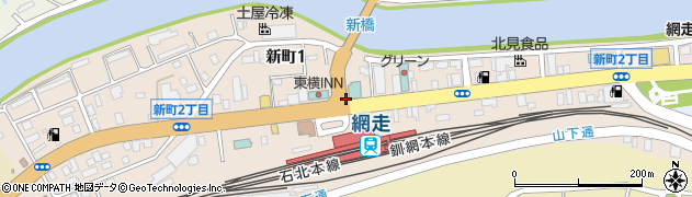 網走駅周辺の地図