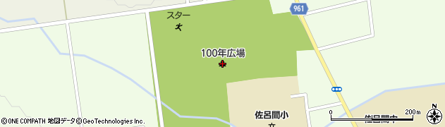 １００年広場周辺の地図