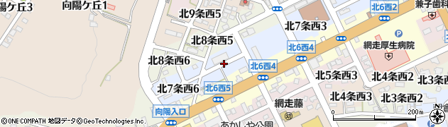網走市役所　たんぽぽ保育園周辺の地図