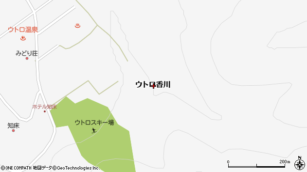 〒099-4351 北海道斜里郡斜里町ウトロ香川の地図