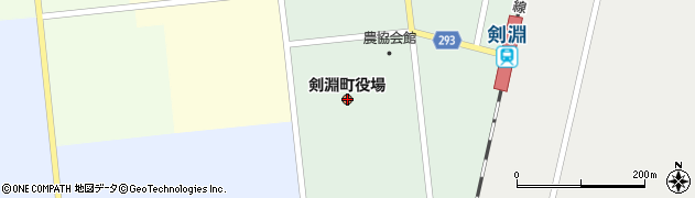 北海道上川郡剣淵町周辺の地図