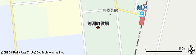 北海道剣淵町（上川郡）周辺の地図
