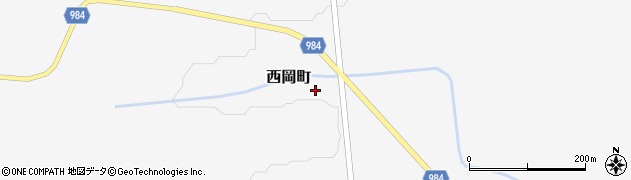 北海道剣淵町（上川郡）西岡町周辺の地図
