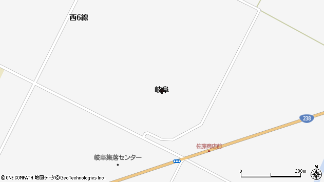 〒093-0215 北海道北見市常呂町岐阜の地図