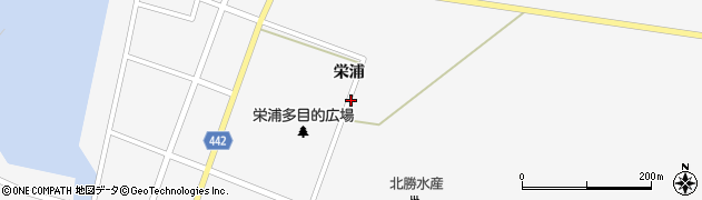 北海道北見市常呂町（栄浦）周辺の地図