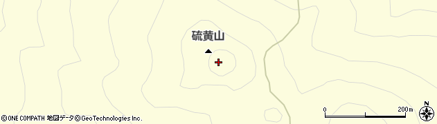 硫黄山周辺の地図