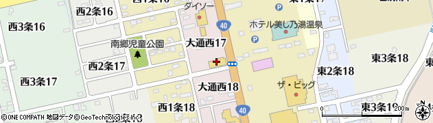 旭川日産士別店周辺の地図
