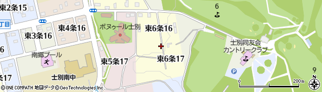 北海道士別市東６条周辺の地図