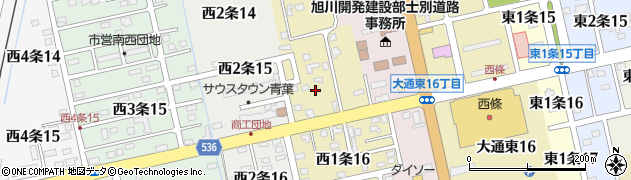 北海道士別市西１条周辺の地図