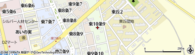 北海道士別市東１０条周辺の地図