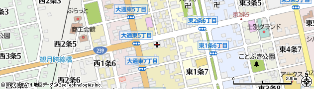 北海道銀行士別支店周辺の地図