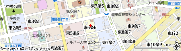 北海道士別市東６条6丁目周辺の地図