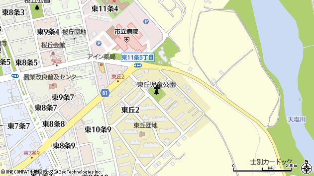 〒095-0045 北海道士別市東丘の地図