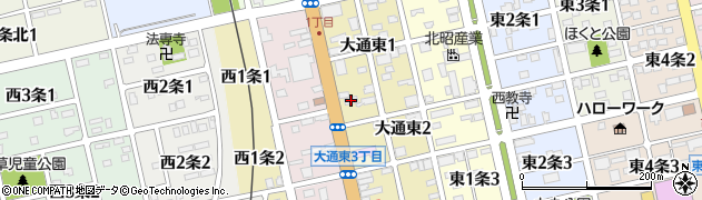 北海道新聞　平中販売所周辺の地図