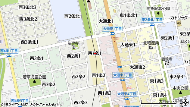 〒095-0021 北海道士別市西一条の地図