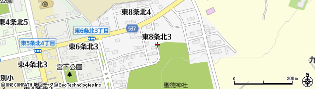北海道士別市東８条北周辺の地図