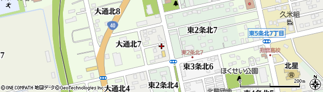 北海道士別市東１条北7丁目周辺の地図