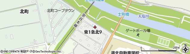 北海道士別市東１条北9丁目周辺の地図