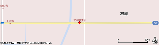 25線東1号周辺の地図