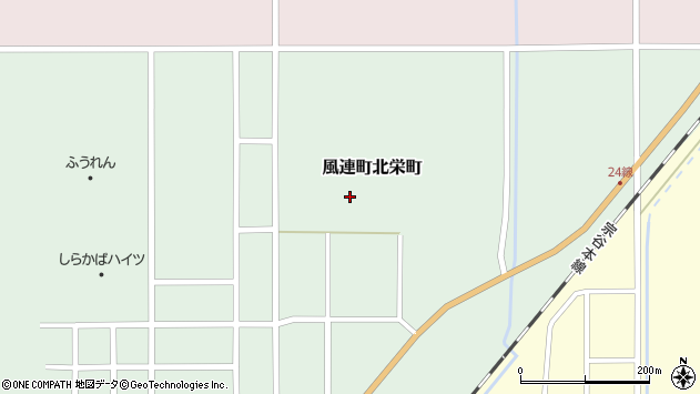 〒098-0502 北海道名寄市風連町北栄町の地図