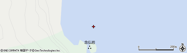 念仏岩周辺の地図