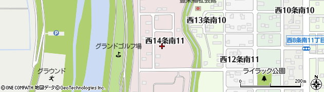 北海道名寄市西１４条南周辺の地図