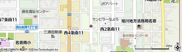 北海道名寄市西３条南周辺の地図