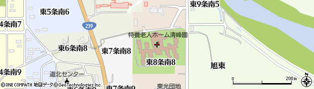 清峰園周辺の地図