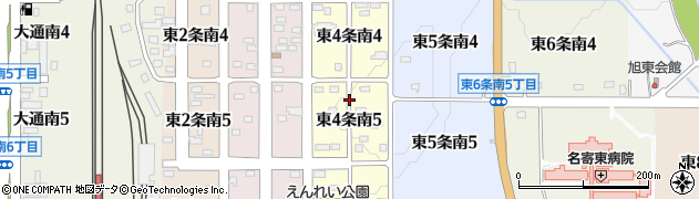 北海道名寄市東４条南周辺の地図