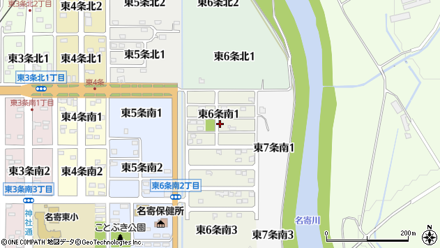〒096-0006 北海道名寄市東六条南の地図