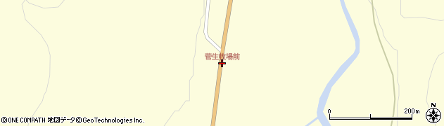 菅生牧場前周辺の地図