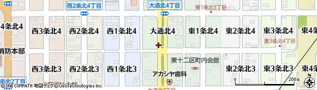 北海道名寄市大通北周辺の地図
