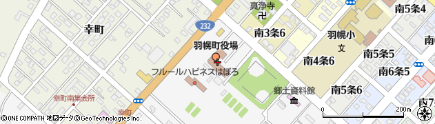 羽幌町役場　町民課周辺の地図