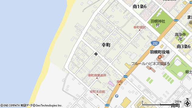 〒078-4121 北海道苫前郡羽幌町幸町の地図