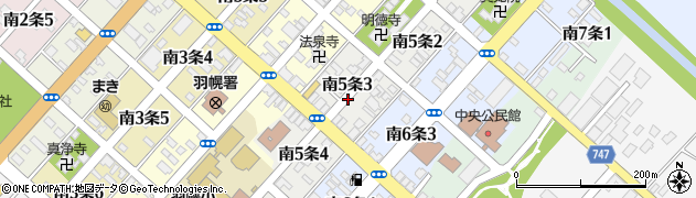 北海道苫前郡羽幌町南５条周辺の地図